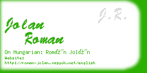 jolan roman business card